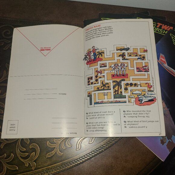 Lot of 5 TWA Airshow Vintage 1986 Activity Books Flying Memorabilia - Picture 6 of 13